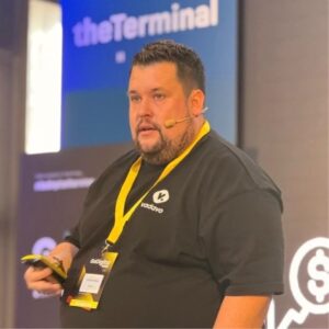 Christian Marco en una ponencia de theTerminal
